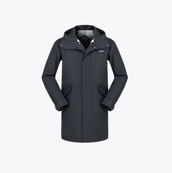 Zenph, зимние тренчи, пальто, спортивная куртка, для отдыха, ветрозащитная, водонепроницаемая, ветровка, куртка, однотонное пальто с капюшоном для мужчин или женщин - Цвет: Черный