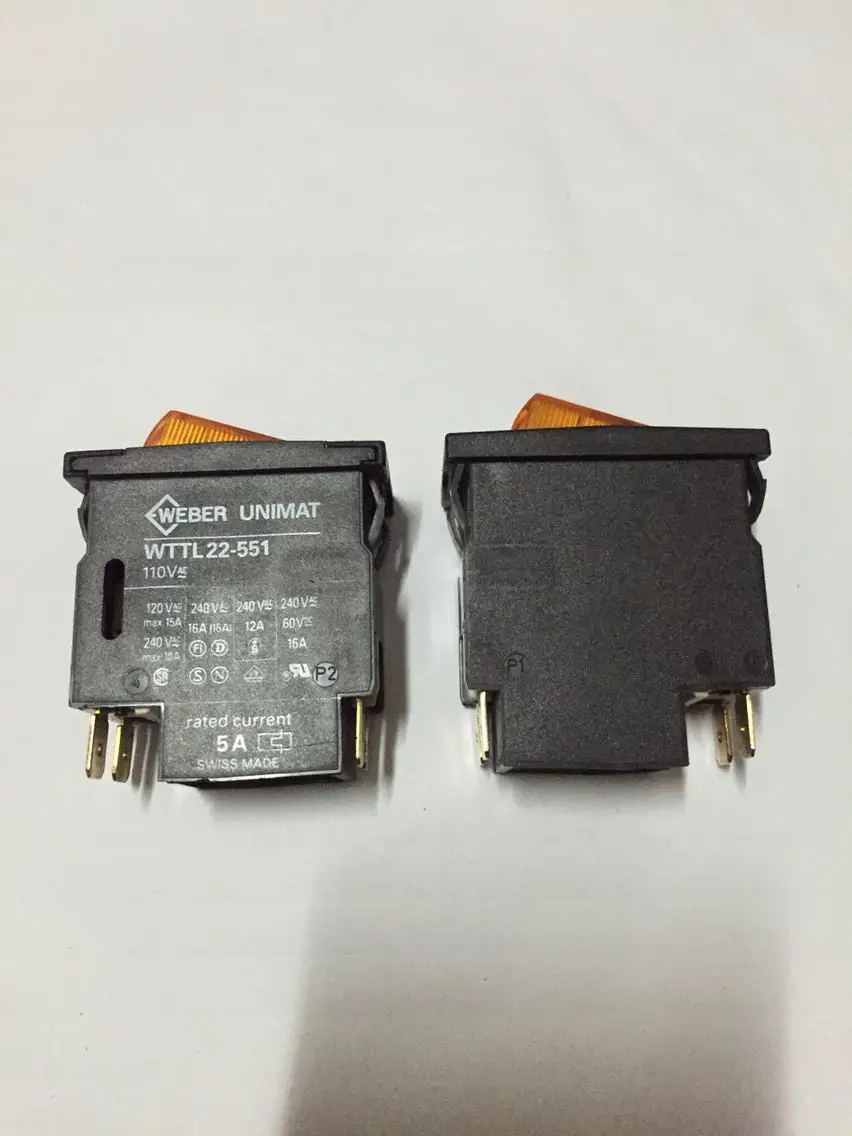 Original new Swiss import WTTL22-551 circuit breaker switch 5A 4pin with lamp
