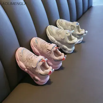 

Autumn New Girls Shoes Mesh Soft Bottom Sport Shoes for Princess Children Sneakers Little Kids Baby Girl Toddler Shoes