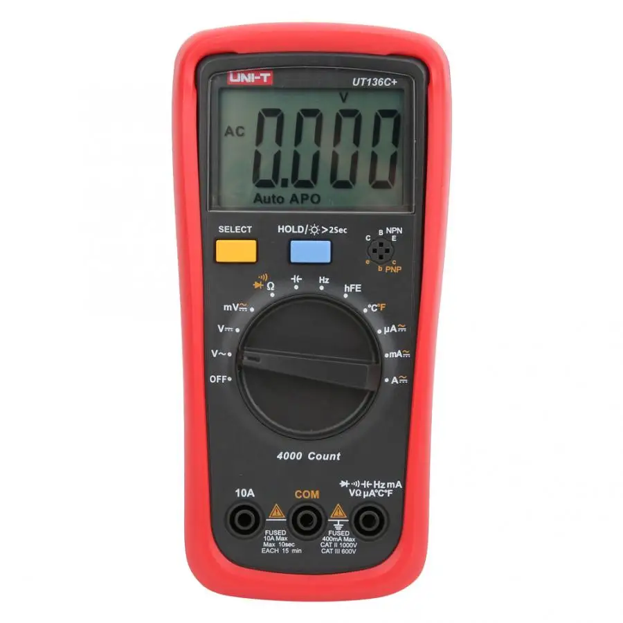 UNI-T UT136C+ цифровой мультиметр Авто Диапазон AC DC напряжение тока температура тестер
