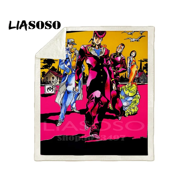 Аниме JoJo причудливое 3D напечатанное шерпа одеяло бархатное плюшевое Флисовое одеяло покрывало диване квилт для софы покрывало постельные принадлежности для путешествий