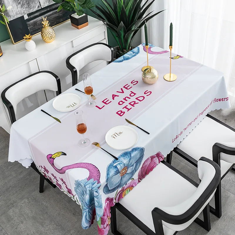 Household National Wind Tablecloth Waterproof Oil-proof Non-washable Plastic Ce table cloth Rectangular Cloth | Дом и сад