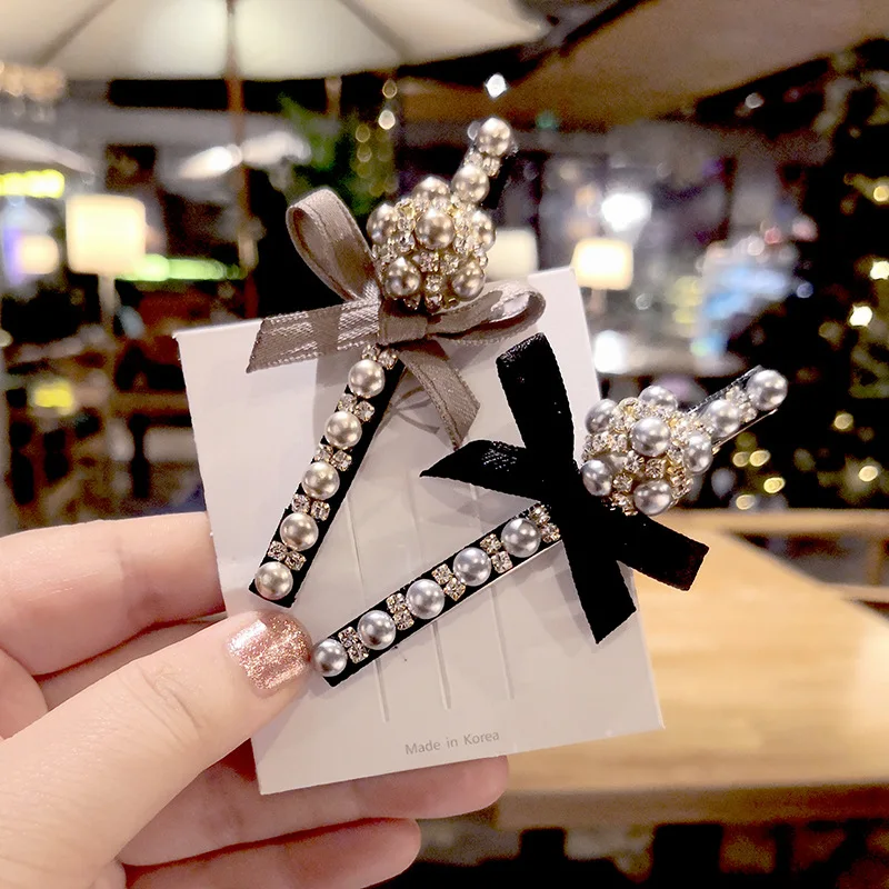 

Luxurious Bow Metal Rhinestone Hair Clip women Clips Barrettes Crystal Hairgrips Waterdrop Hairpins Hair Accessories Hairpins