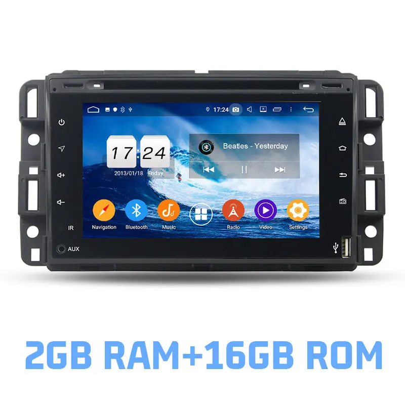 Ips DSP Android 9,0 4 Гб ОЗУ+ 64 Гб ПЗУ+ 8 ядерный автомобильный dvd-плеер Wifi Bluetooth 4,2 RDS радио gps карта для GMC Yukon Tahoe 2007-12 - Цвет: 2GB RAM and 16GB ROM