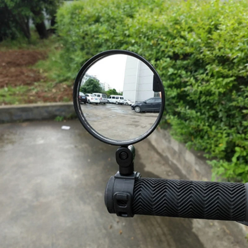 1PC Round Bicycle Rearview Handlebar Mirrors Mountain Bike Cycling Rear View Mirror Wide Angle Convex Mirror Bicycle Accessory