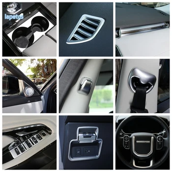 

Lapetus Matte Interior Refit Kit Water Cup Holder / Air AC / Safety Buckle Belt Cover Trim For Range Rover Evoque L551 2020 2021