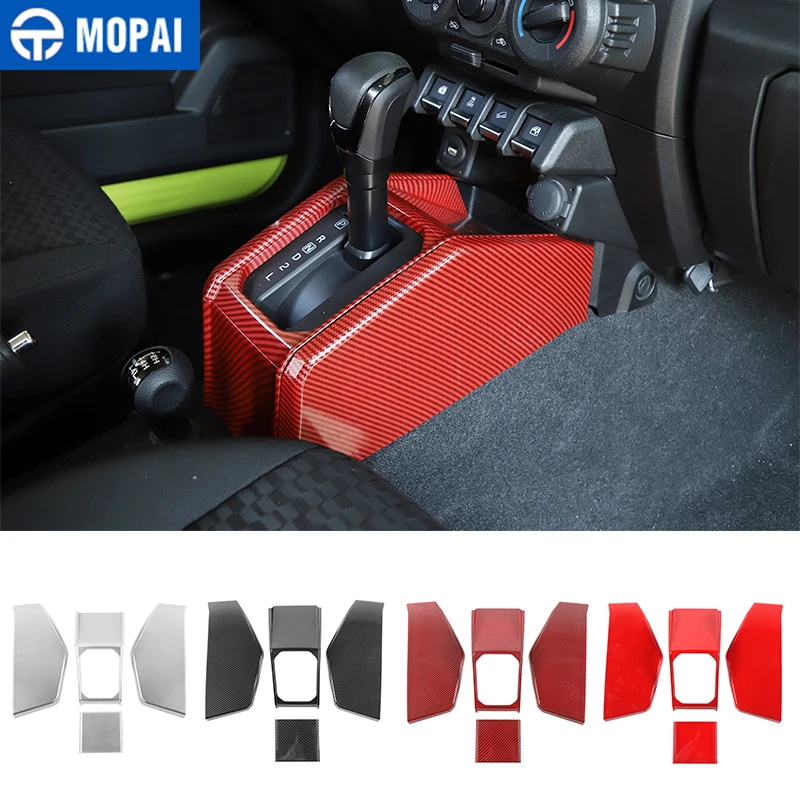 MOPAI Interior  Accessories for Suzuki Jimny JB74 Car Gear Shift Panel Decoration Cover Stickers for Suzuki Jimny 2019+