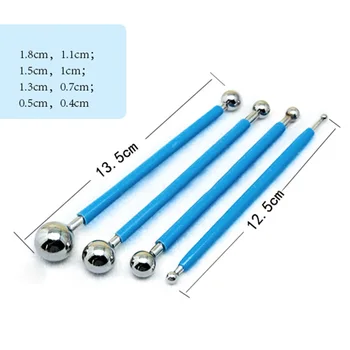 

New 4Pcs Ball Stylus Clay Pottery Doll Sculpting Modeling Tools For BJD Doll