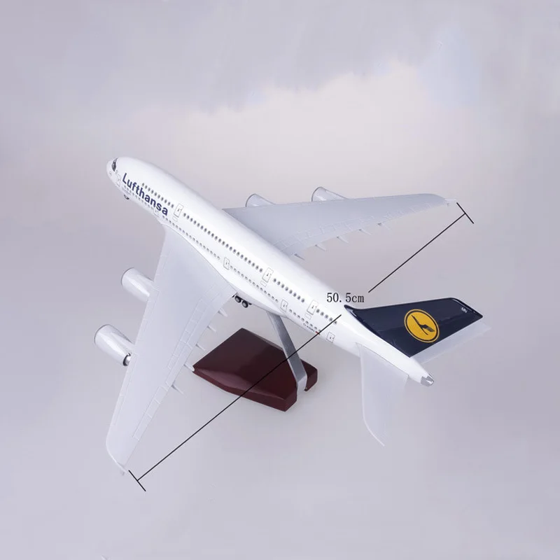 1/160 масштаб 50,5 см самолет Airbus A380 Lufthansa авиакомпания модель Германия самолет литой пластик Смола самолет для сбора