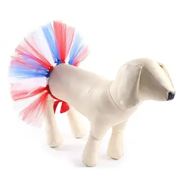 

2 PCS National Day Independence Day Colorful Pet Dog Tutu Polyester Dog Clothes Summer Dog Skirt Dog Clothes Cosplay