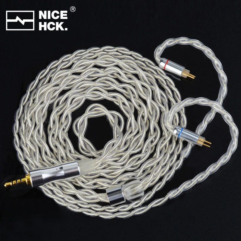 NiceHCK SilverDay 5N посеребренный кабель для наушников OCC 3 5/2 5/4 4 мм MMCX/2Pin/QDC Lofty Topguy MK3 EBX21