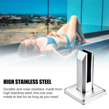 

Stainless Steel Floor Standing Stairs Balcony Pool Glass Spigots Post Balustrade Railing Clamp Clips Balcony Glass Fence Clamp