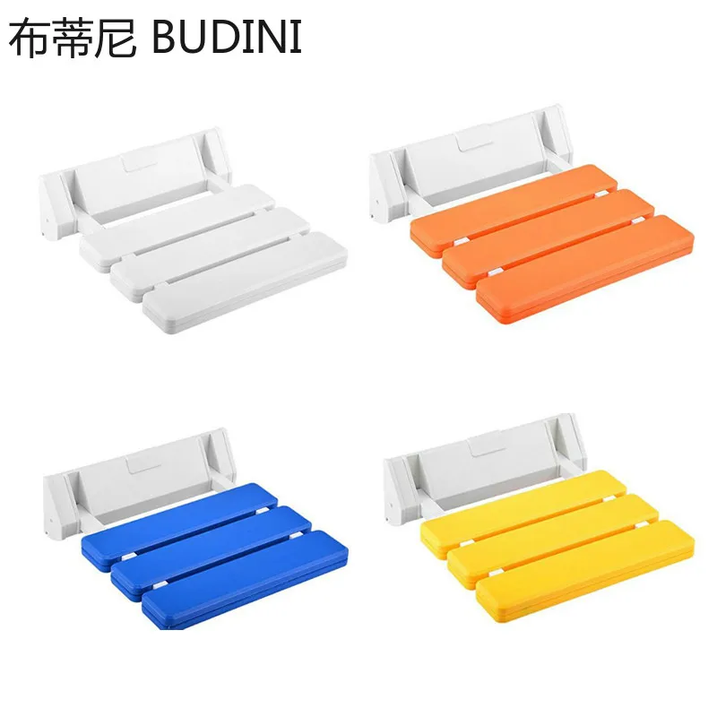 Wall Mounted Shower Seats Bathroom Blue Shower Folding Chair Bath Chair Elderly Shower Spa Toilet  Bench Stool 6
