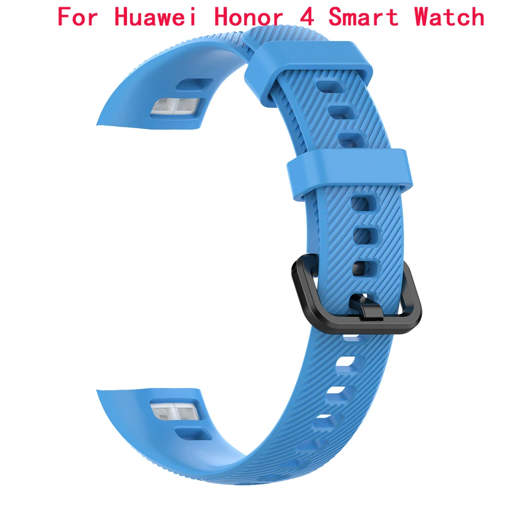 Для huawei Honor 4 ремешок силиконовый браслет ремешок спортивный сменный водонепроницаемый браслет с инструментом для huawei Honor 3 умные часы - Цвет: Sky blue