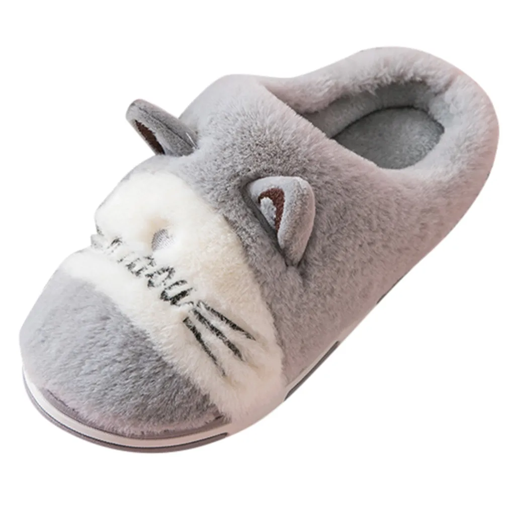 

SAGACE hot Slippers Mens Cartoon Cat Warm Non-slip Floor Home warm slippers men Slippers Indoor comfortable Shoes Bedroom 2019