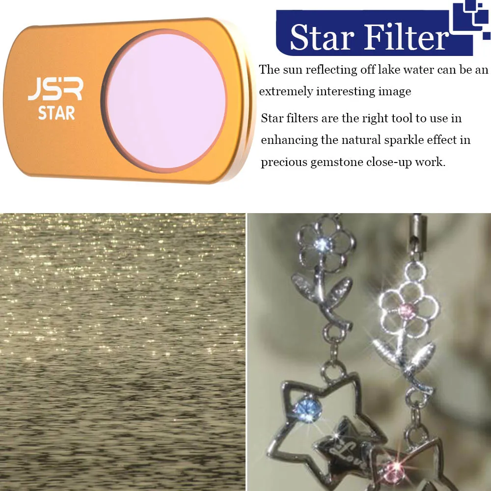 Star Filter Фильтры для дрона Mavic Mini ND8+ ND16+ ND32+ ND64 фильтр для Dji Mavic Mini нейтральная плотность камеры аксессуары карданный протектор - Цвет: Star Filter