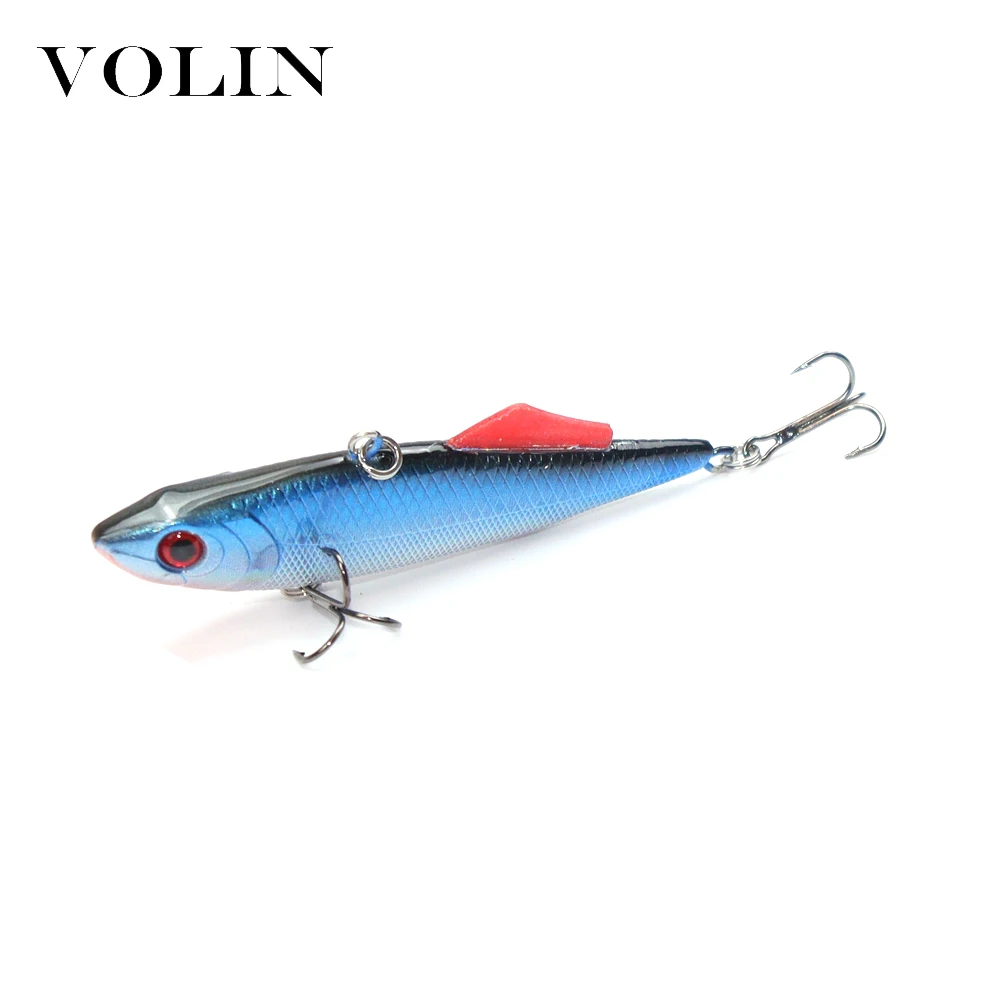 

Volin NEW 1pc 65mm 13.5g Winter VIB Fishing Lure with Sharp Hook Hard Bait Wobbler Lure Sinking Sea Artificial Bait Hot Saleing