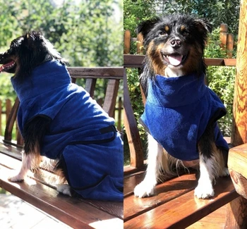 

Quick-Drying Dog Bathrobes Warm Dog Clothes Bath Towel Super Absorbent Overalls for Small Medium Large Dogs