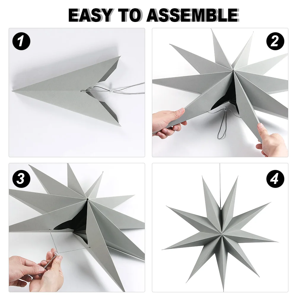 60cm 24inch Paper Star Lanterns Christmas Ornaments White Black Grey Star Lantern Christmas Decorations For Home Craft 60cm 24inch Paper Star Lanterns Christmas Ornaments White Black Grey Star Lantern Christmas Decorations For Home Craft