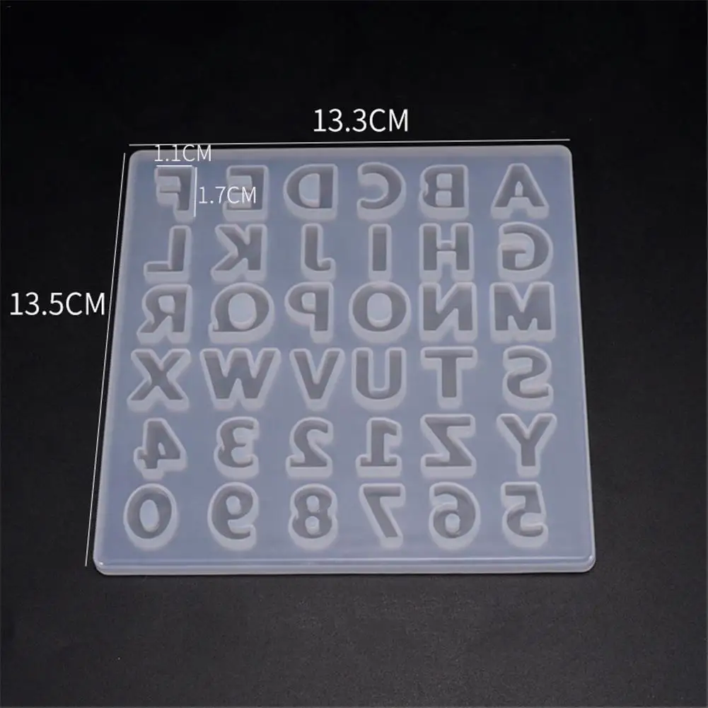 Letter Silicone Mold DIY Crystal Epoxy Mould Digital Letter Mould DIY Making Resin Molds Decoration Decorative Letter Mold