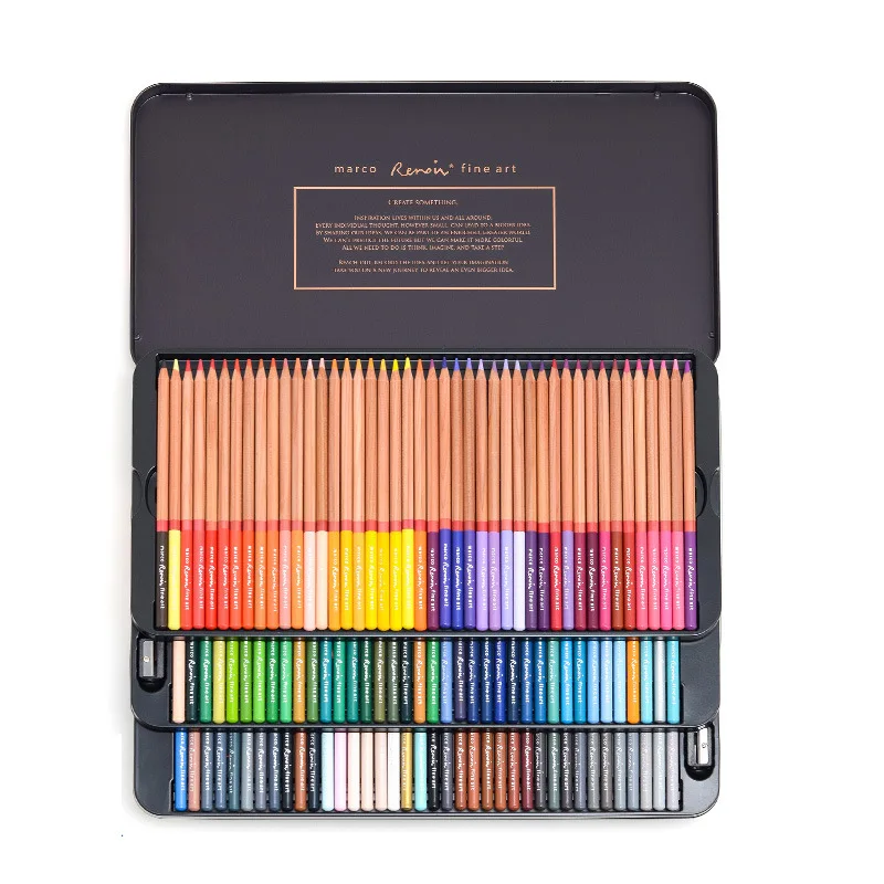 

MARCO Renoir 3100 Graffiti Color Lead Students Painted Fine Art Design 120 Color Oily Colored Pencil