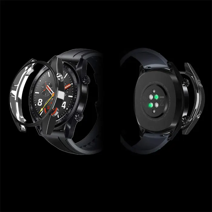 Аксессуары для часов для huawei watch GT 2 46 мм чехол PU ультра-тонкий Гальванизированный защитный чехол Мягкая силиконовая рамка