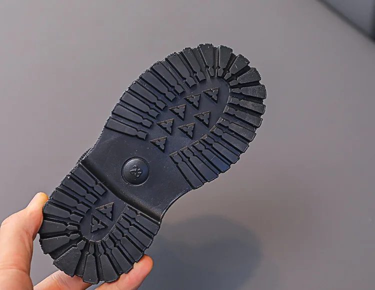 Baby Boys Boots for Kids Girls Booties Leather Shoes Soft Sole Fashion Martin Boots Waterproof Non-slip Plush Boy Running Shoes