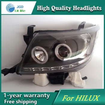 

Car styling case for Toyota Hilux Vigo Headlights 2004-2010 LED Hilux Vigo Headlight DRL Lens Double Beam HID Xenon