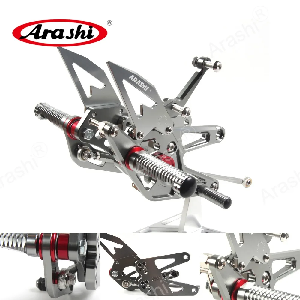 Arashi YZF-R6 с ЧПУ Регулируемая подножка для YAMAHA YZF R6 2003 2004 2005 подножки Rider задние наборы Rearset Подножка для ног алюминий