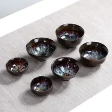 Чайная чаша Tenmoku чайная чашка КИТАЙСКИЕ чашки для чайной церемонии кунг-фу китайские народные искусства и ремесла чаван глазурь чайная посуда масло капельки дзен чайная чашка