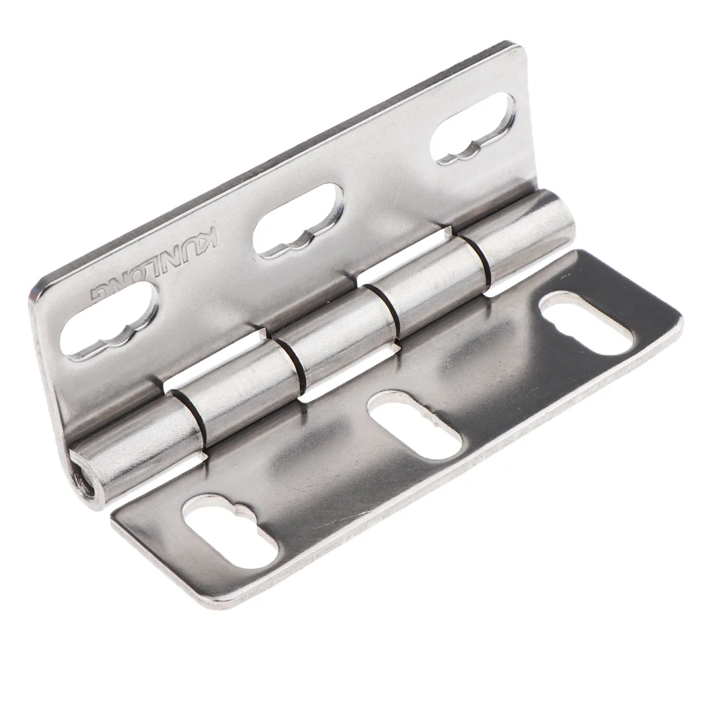 Adjustable 0.2×0.2in Commercial Grade Ball Bearing  Stainless Steel Silver Door Hinge with Brushed 