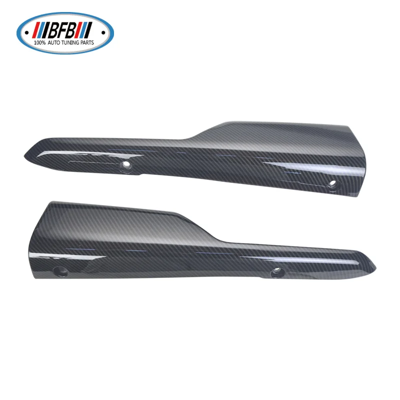 

BFB 2 шт. глянцевые черные карбоновые печатные сплиттеры для переднего бампера дополнительная Стильная передняя нижняя щитка подходит для Toyota Camry 2018