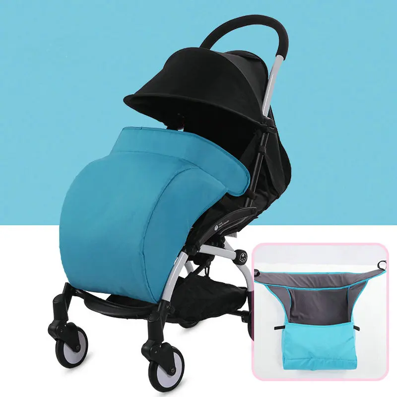 Sky blue Аксессуары для детской коляски, универсальный теплый чехол для ног, детская коляска, чехол для ног, детская коляска, хлопок, ветронепроницаемый чехол для ног - Цвет: Sky blue