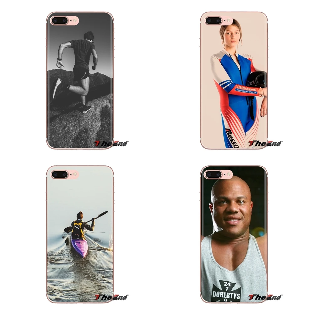 Sport Athlete Soft Transparent Cases Covers For iPod Touch Apple iPhone 4 4S 5 5S SE 5C 6 6S 7 8 X XR XS Plus MAX |