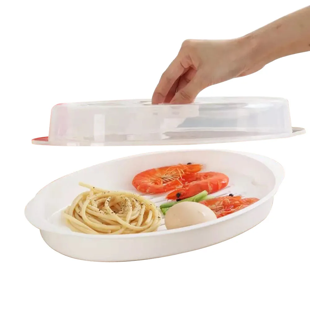 Microwave Fish Steamer Food Containers with Lid Cookware Cooking | Дом и сад