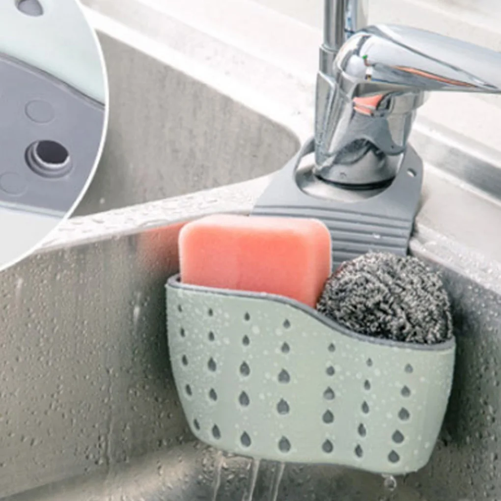 

Kitchen Sponge Drain Holder Suction Cup Sink Shelf Soap Sucker Storage Rack Basket Wash Cloth Or Toilet Soap Shelf Organizer