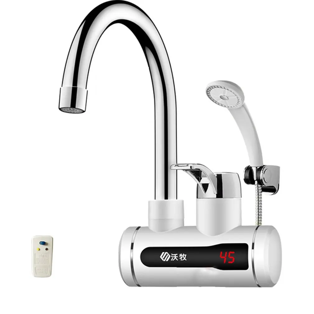 Front Electric Faucet Hot Cold Water Faucet Kitchen Rapid Heating Dual-purpose Electric Water Heater Led Digital Display - Цвет: Type-6
