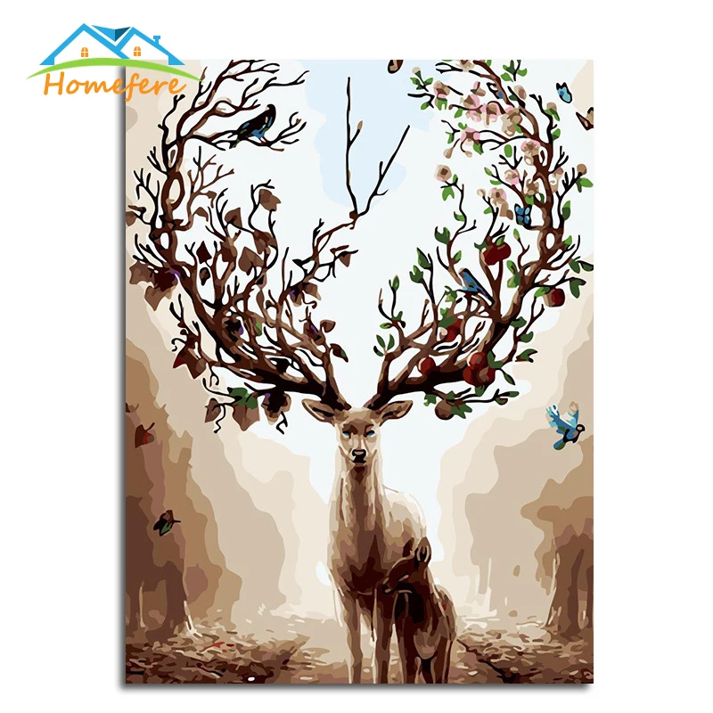 

22 Types Frameless Landscape DIY Hand Painting By Numbers Painted On Canvas Painting Calligraphy For Home Decoration