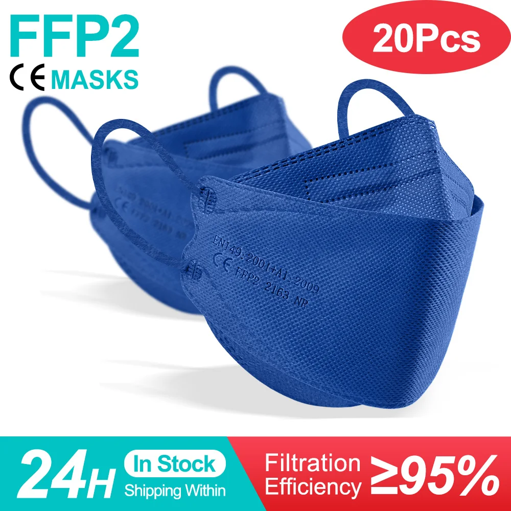 20PCS FFP2 Blue