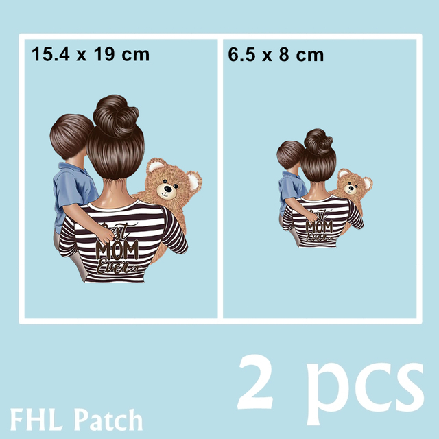 Baby Patches For Clothes Thermal Sticker On Clothing  Iron On Bear Patches T-shirt Fashion Women Heat Transfer S2-D100