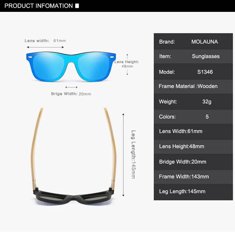 Natural Wooden Sunglasses Men Women Brand Designer Retro Wood Sun Glasses For Men Mirror Shades Fashion Oculos Gafas De Sol