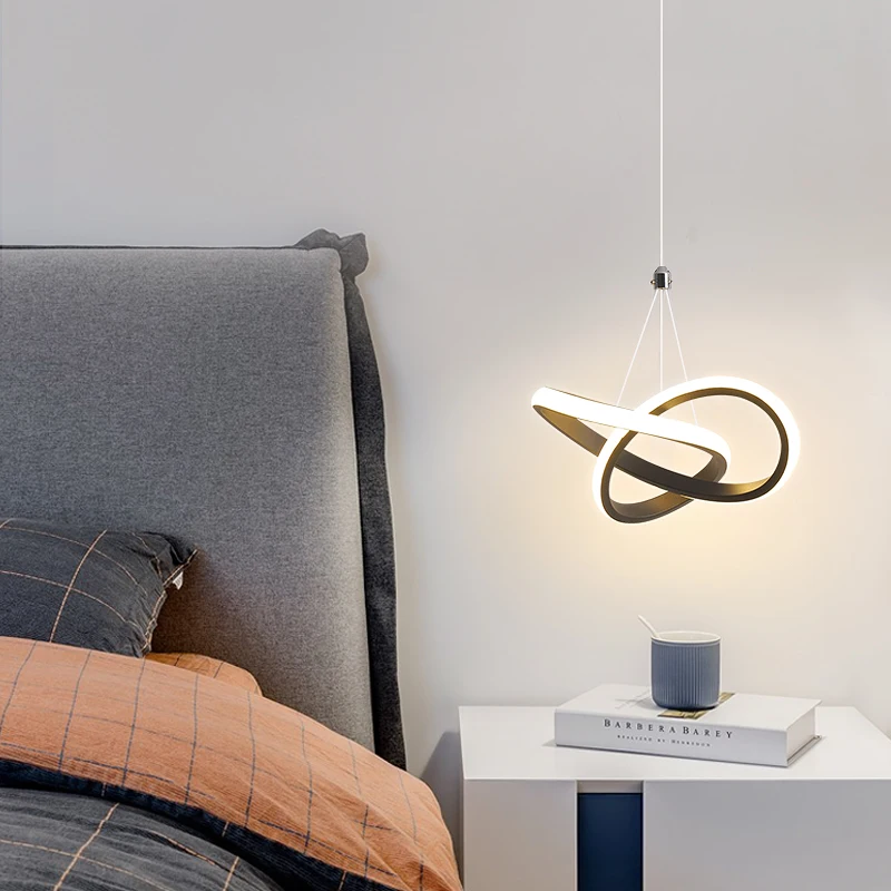 Nordic Modern led Chandelier for dinning room bedside Bar home deco fixtures 90-260V Black/White Color Free Shipping | Лампы и