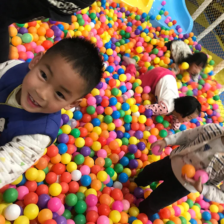 Children Thick Marine Ball Children Color Wave Ball Pool Indoor Baby Infant Child Amusement Park Toy Plastic Ball