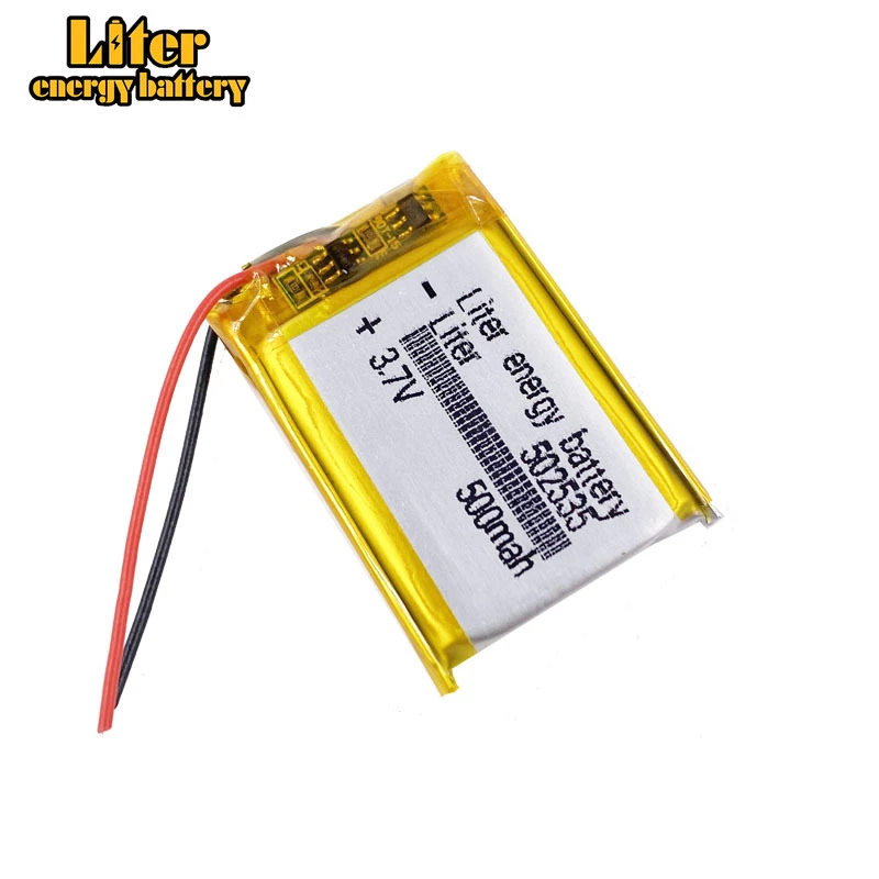 recargable de polímero de litio li po, 3,7 V, 500mAh, 502535, para Mp3, Mp4, Mp5, DIY PAD, DVD, auriculares bluetooth, 10 piezas|rechargeable battery|battery mp3battery wholesale - AliExpress