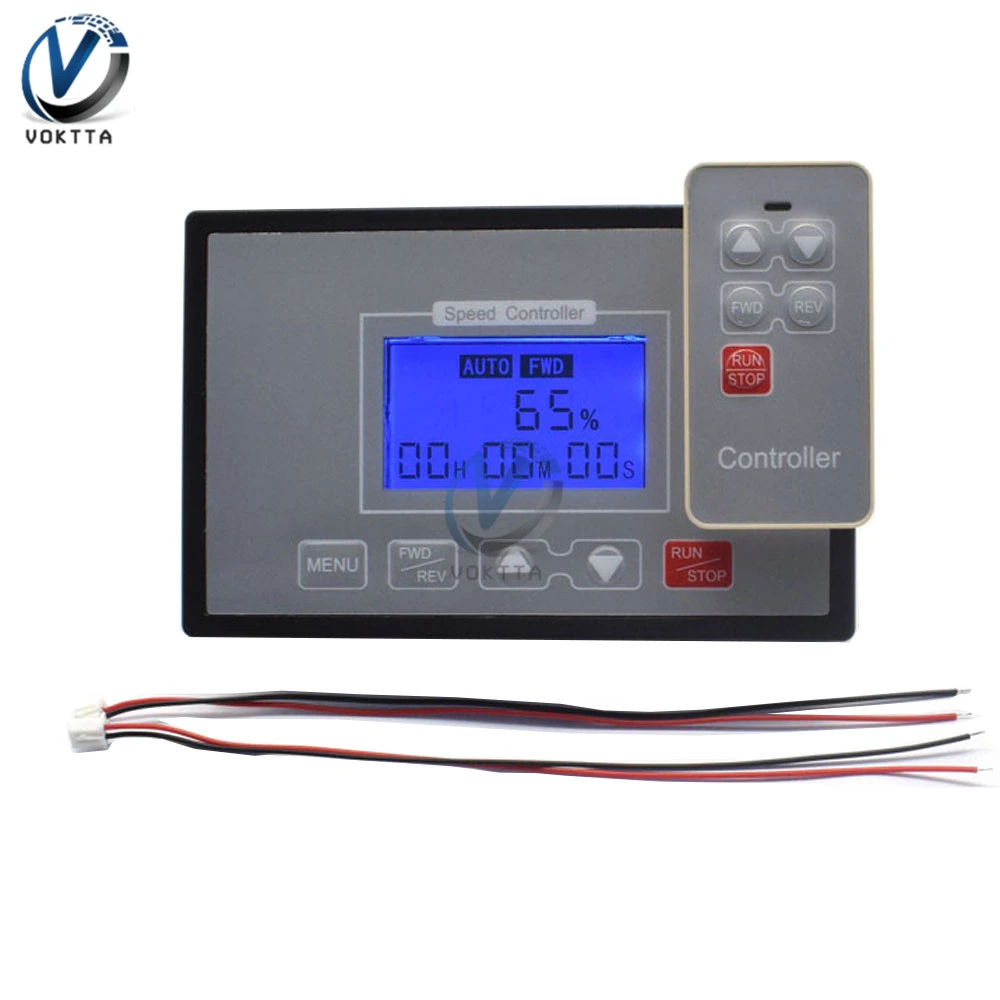 LCD Digital Display PWM DC Motor Speed Controller DC10-55V with Remote Control
