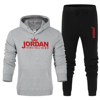 

2020 Casual Sportswear 2-piece Men's Clothing Sportswear Suit Fitness Autumn Printed Men's Pants + Jacket Men's Selling Suit