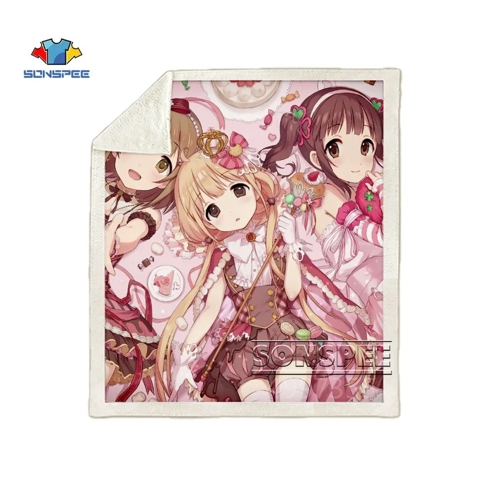 SONSPEE Idol Master Золушка Девушка Дети взрослый 3d принт одеяло Теплый диван одеяло покрывало путешествия постельные принадлежности магазин при фабрике K106