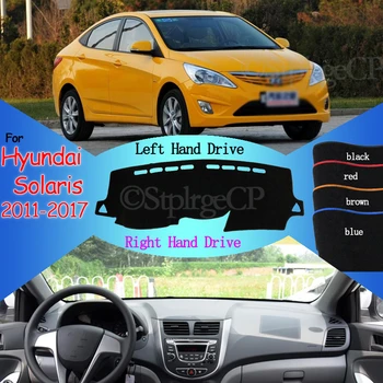 

Carpet Dashboard Cover Pad Protective Pad Dashmat Avoid Light Pad for Hyundai Solaris Accent 2011 2012 2013 2014 2015 2016 2017