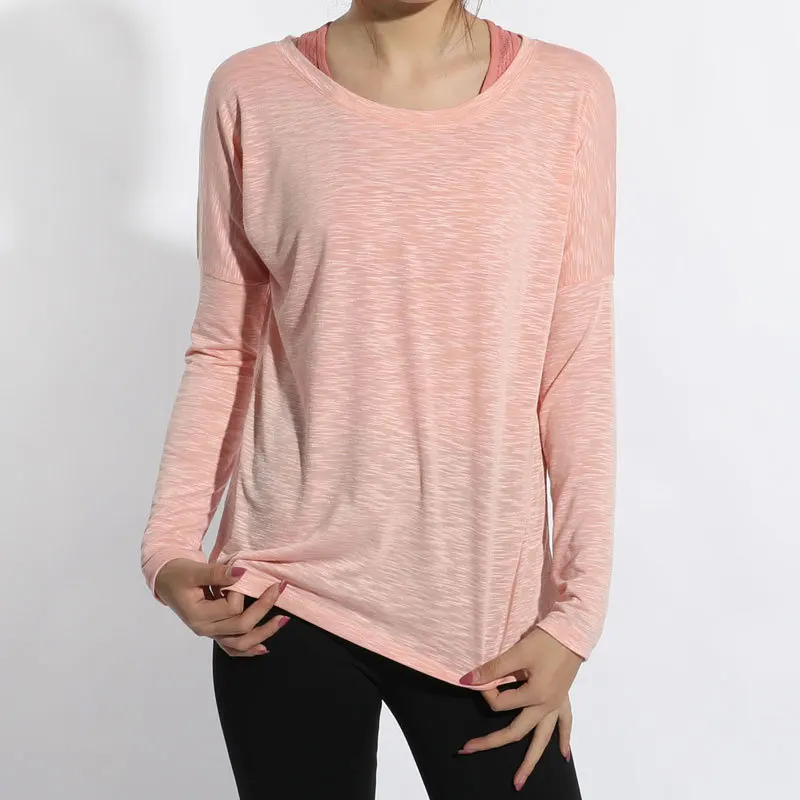 

Yoga Clothes Women's Autumn And Winter Quick-Dry Tops Large Size Long-sleeved T-shirt Loose-Fit Fitness Clothing Slimming Runnin