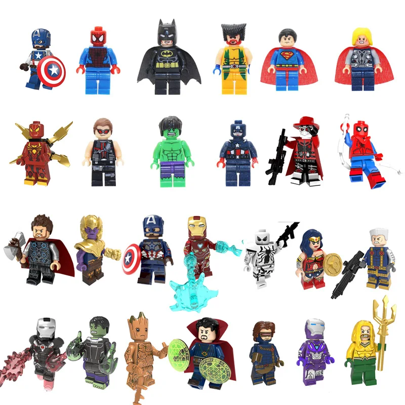 

Iron Man Batman Single Sale Avengers Super Hero Compatible Legoingly Figures Building Blocks Bricks Set Model Toys For Children